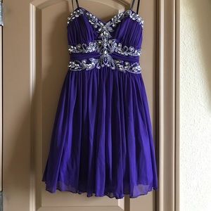 A purple homecoming dress